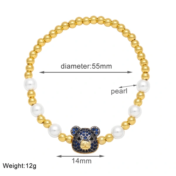Clearance hot sale simple bear bracelet pearl bracelet style simple temperament bracelet brk79