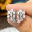 Trendy niche light luxury cold style earrings geometric splicing love repair fragment earrings for women