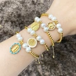 AS jewelry hot selling Virgin Mary pendant bracelet gold-plated zircon bracelet bre01