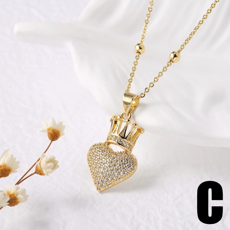 AS jewelry new gold-plated love Our Lady cross pendant necklace clavicle chain nku41