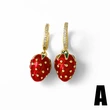 AS jewelry Europe and the United States hot selling fruit strawberry dragon fruit oil drop gold-plated pendant earrings earrings female ery98