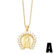 European and American simple love pendant necklace fashion inlaid Virgin Mary all-match clavicle chain nkb856