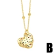 European and American necklace hip-hop niche high-end simple fashion leaf love pendant clavicle chain nkq22