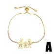 Hot selling love inlaid zircon bracelet female personality versatile gold-plated boy and girl jewelry brc98