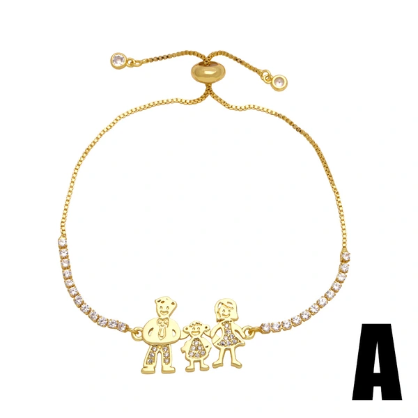 Hot selling love inlaid zircon bracelet female personality versatile gold-plated boy and girl jewelry brc98