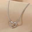  Xiaohongshu hollow peach heart necklace female simple clavicle chain fresh temperament necklace niche design jewelry