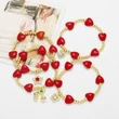 AS jewelry European and American red love star cherry pendant bracelet beaded hand jewelry brj06 bracelet