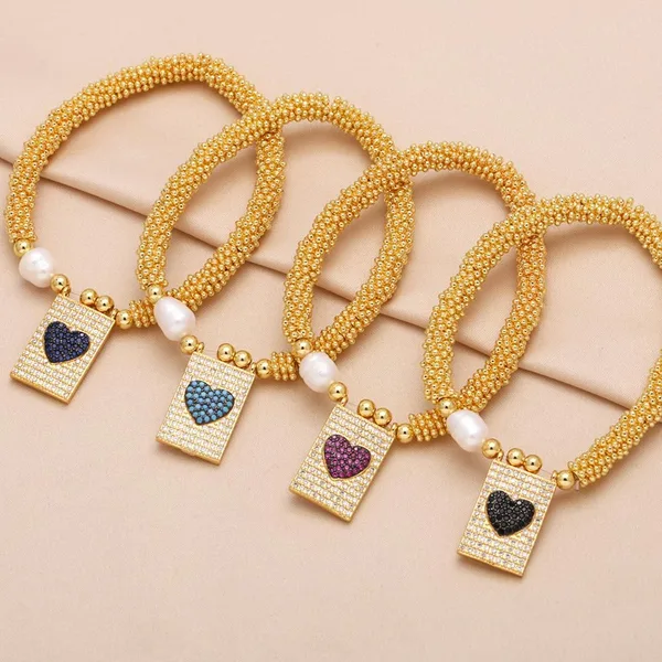 AS jewelry hot selling love pendant bracelet gold-plated full zircon hand jewelry bracelet brf07