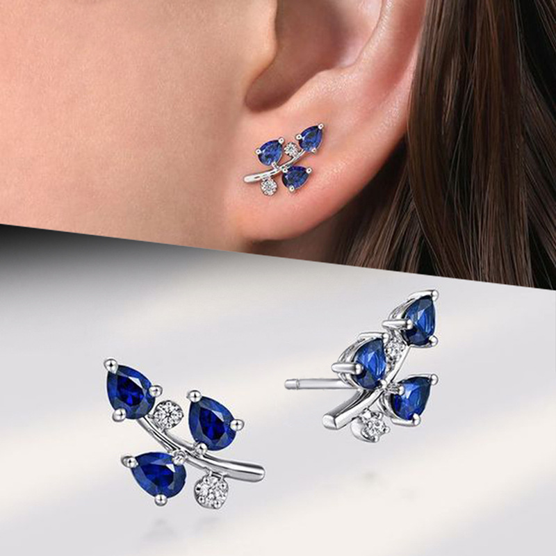  European and American leaf fruit earrings temperament teardrop-shaped earrings new Korean versatile creative earrings