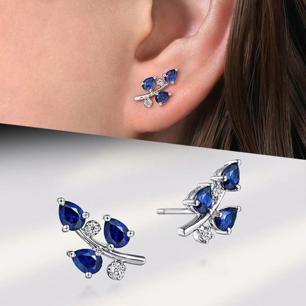  European and American leaf fruit earrings temperament teardrop-shaped earrings new Korean versatile creative earrings