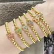 Clearance European and American style fashion bracelets Internet celebrity design zircon bracelets women's handmade beaded elastic bracelets brg88