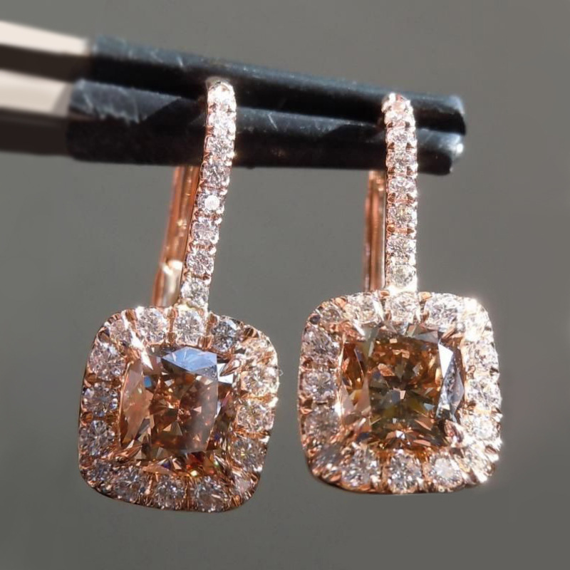   Hot selling new creative European and American inlaid zircon earrings earrings temperament versatile women's jewelry