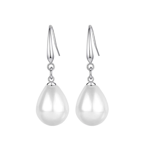 Factory direct sales imitation pearl earrings for women, fashionable, elegant, simple design jewelry, teardrop-shaped, daily earrings