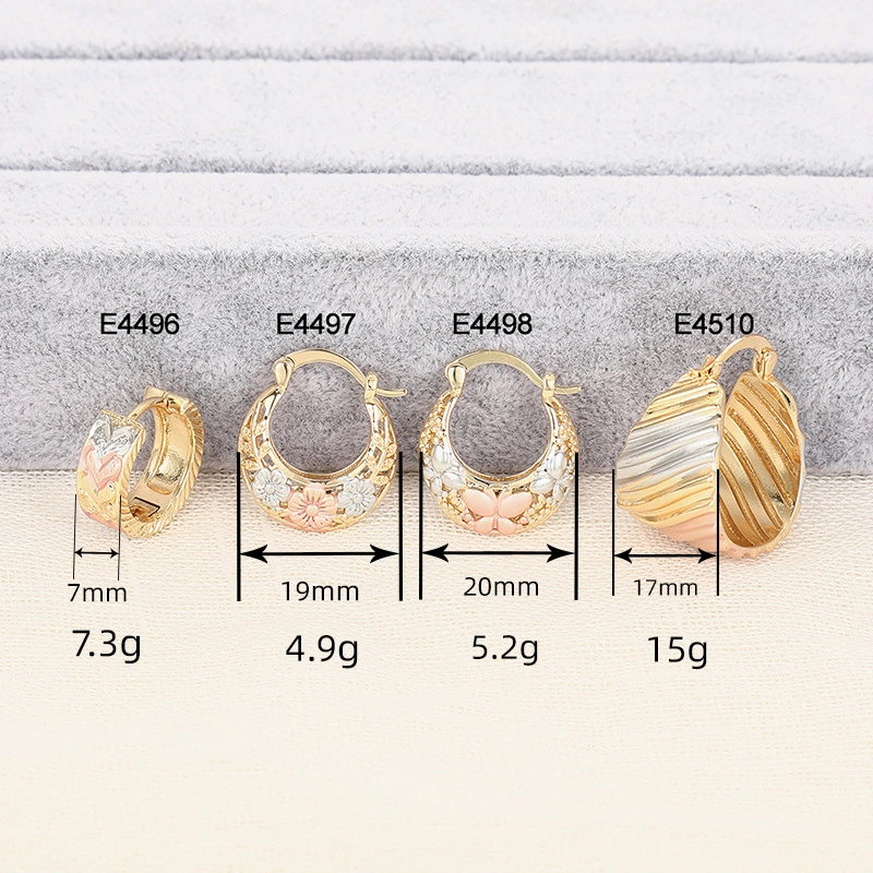 Hot selling fashionable multi-color earrings, factory direct sales, fresh flower jewelry, fashionable and elegant U-shaped style