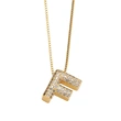 Temu hot selling 26 English letters necklace inlaid with zircon gold-plated clavicle necklace jewelry nkp54