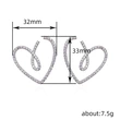 Love ribbon new trend earrings Valentine's Day gift heart-shaped earrings hollow design atmospheric female earrings
