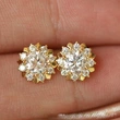 Exquisite sunflower earrings, simple zircon flower earrings, creative small accessories, popular accessories