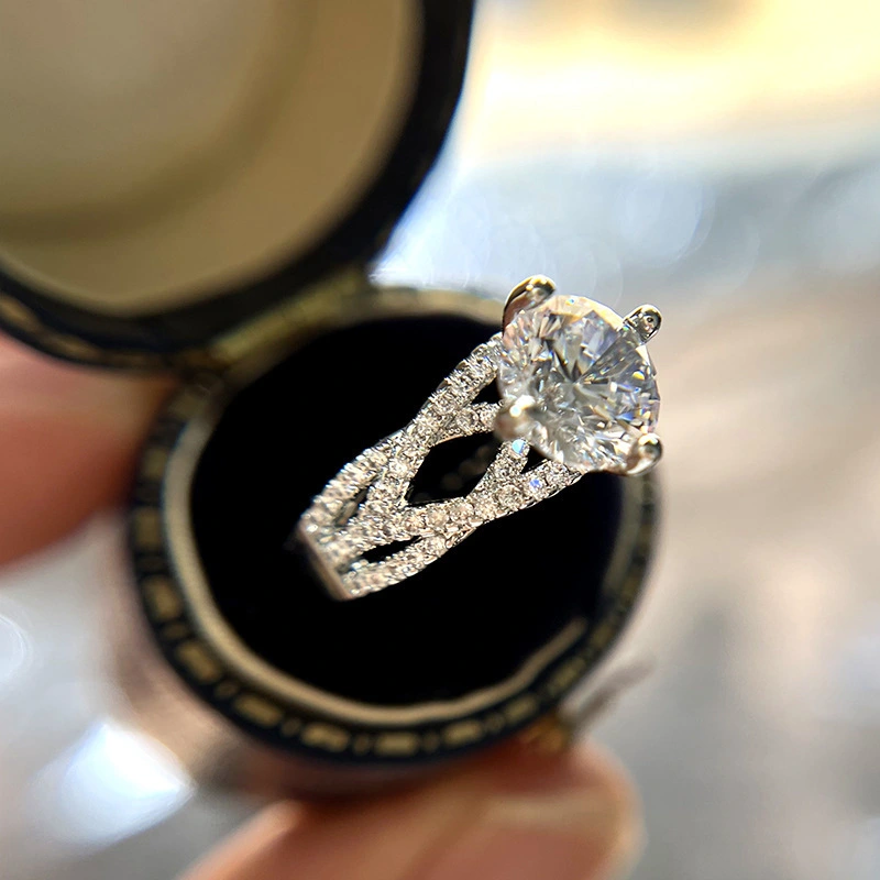 European and American fashion new ring hot style wedding proposal ring wedding scene props ring