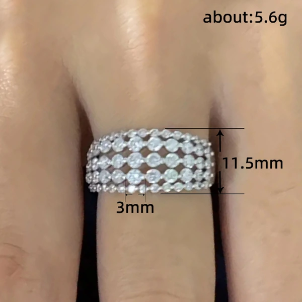 Popular luxury ring French romantic design sense multi-layer jewelry fashionable and shiny versatile ring