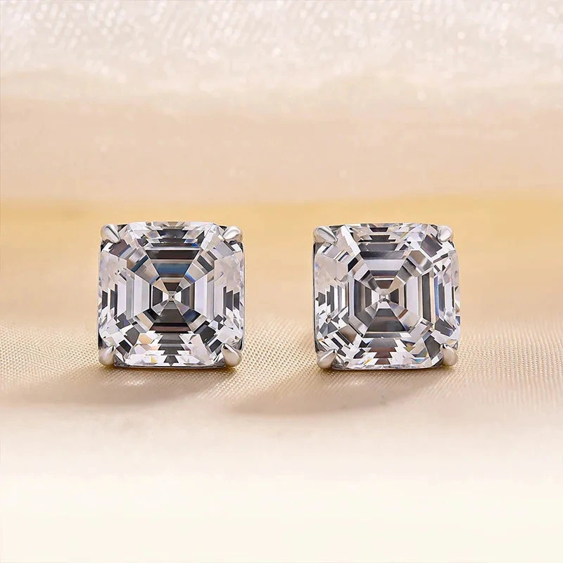 TEMU popular sugar cube earrings, European and American palace style, beautiful princess earrings, classic all-match earrings