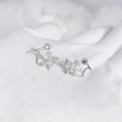  Hot sale Korean Dongdaemun style flower-shaped zircon ear clips for women, simple and versatile earrings