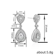Korean style popular light luxury style water drop earrings evening dress wedding accessories fashionable internet celebrity style popular earrings