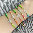 Clearance Star Pentagram Devil's Eye Bracelet Women's European and American Beaded Hand-woven Color Bracelet brh36
