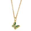 Clearance European and American colored zircon butterfly necklace female niche cold style personality clavicle chain nkb283