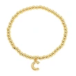 AS jewelry hot selling gold three-dimensional 26 English letters beaded bracelet bracelet brb34