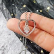 Korean style necklace simple shining heart-shaped zircon pendant clavicle chain Valentine's Day gift for girlfriend