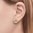 European and American watermelon earrings inlaid with zircon small fresh sweet earrings fashionable exquisite earrings