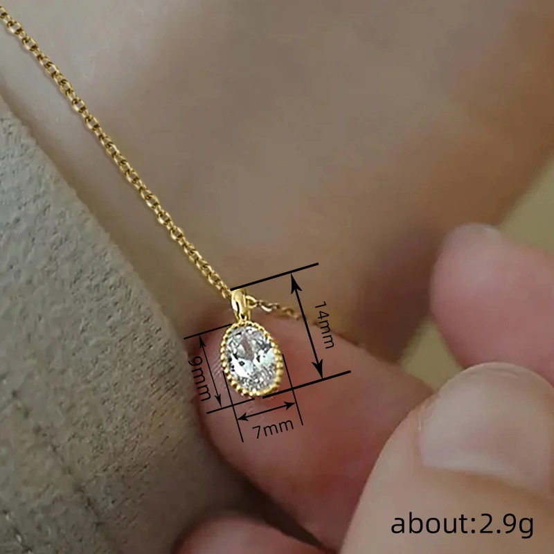  Factory wholesale oval necklace exquisite daily matching style fashionable simple minimalist jewelry