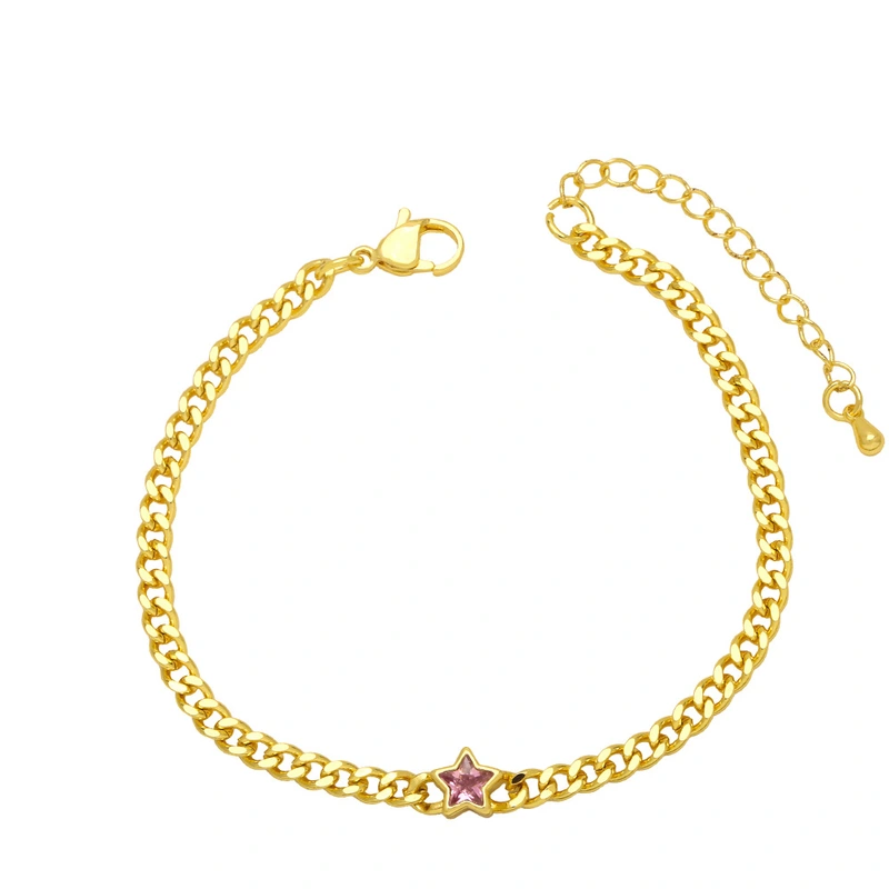 Clearance star bracelet women's European and American niche design high-end luxury simple five-pointed star bracelet brj21