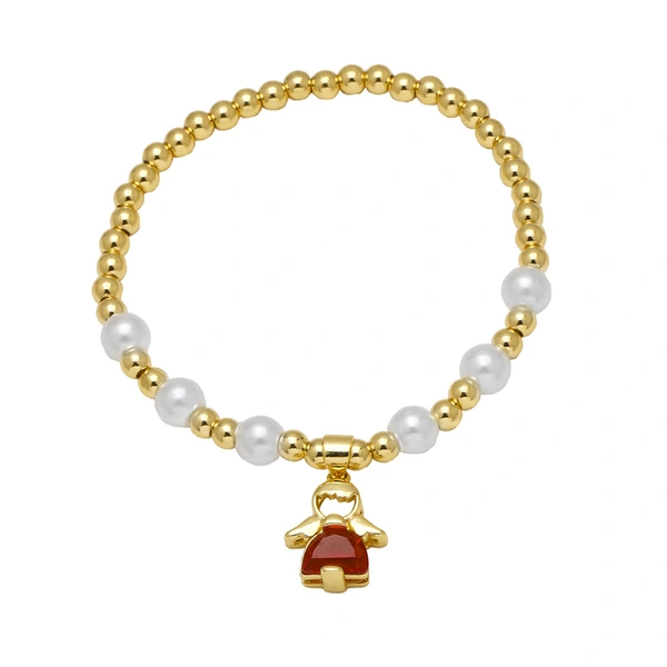 AS jewelry Europe and the United States hot selling angel pendant bracelet female real gold plated colored zircon bracelet hand jewelry brg42