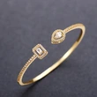 Open bracelet trend brass zircon bracelet temperament Korean style simple banquet hand jewelry gift wholesale