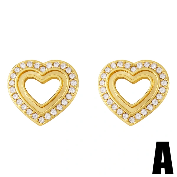 Hot selling jewelry zircon butterfly earrings women's small and exquisite earrings European and American love earrings ery11