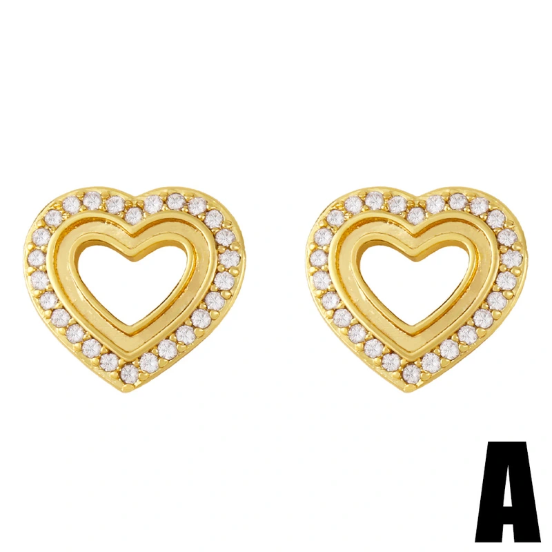 Hot selling jewelry zircon butterfly earrings women's small and exquisite earrings European and American love earrings ery11