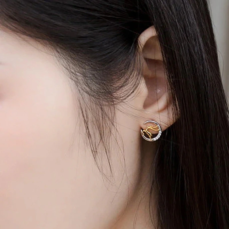  Christmas moon elk earrings holiday deer exquisite earrings fashionable hot style matching accessories