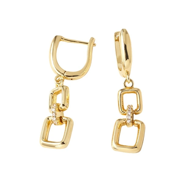 AS jewelry Europe and the United States hot selling leaf heart earrings female electroplated real gold high-end earrings earrings era390