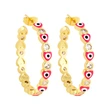 European and American cold style devil eye earrings personality color oil drop love eye earrings earrings era187