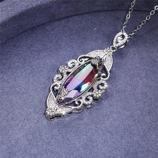 2022 Spring Festival new natural style gradient stone series jewelry necklace women's evening jewelry accessories