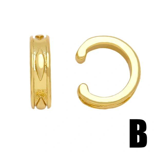 2023 European and American fashion retro metal ear clips without ear holes hip-hop cool style ear bone clips ers46