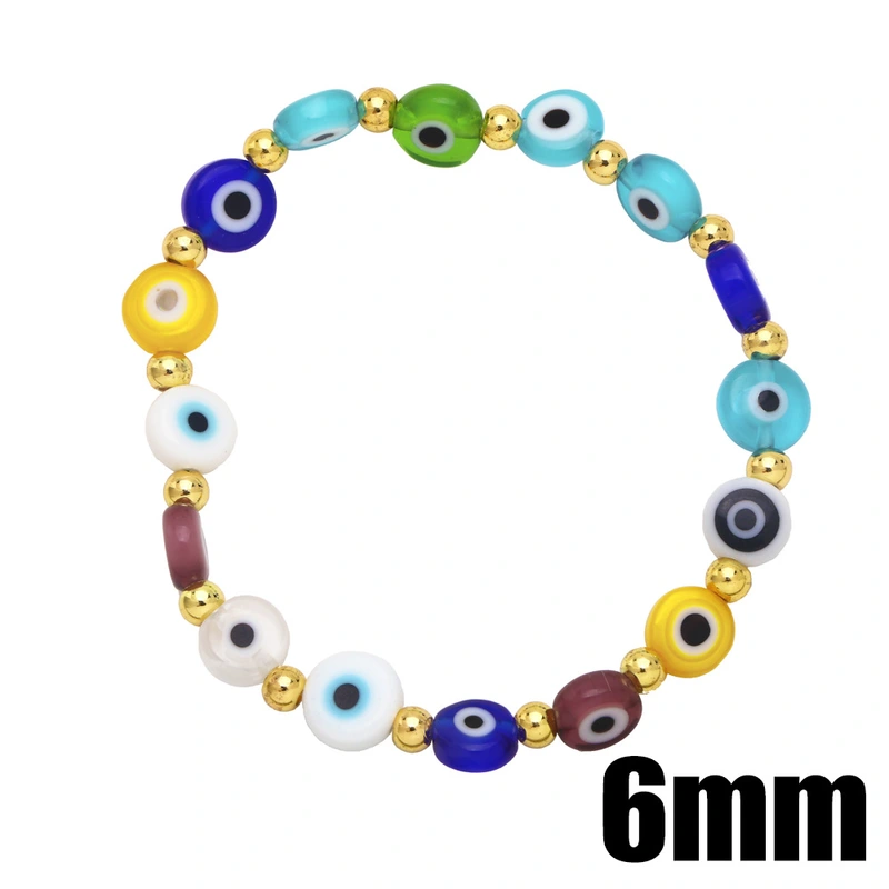 European and American retro Turkish devil eye bracelet 6mm color eye bracelet lucky bracelet brg95