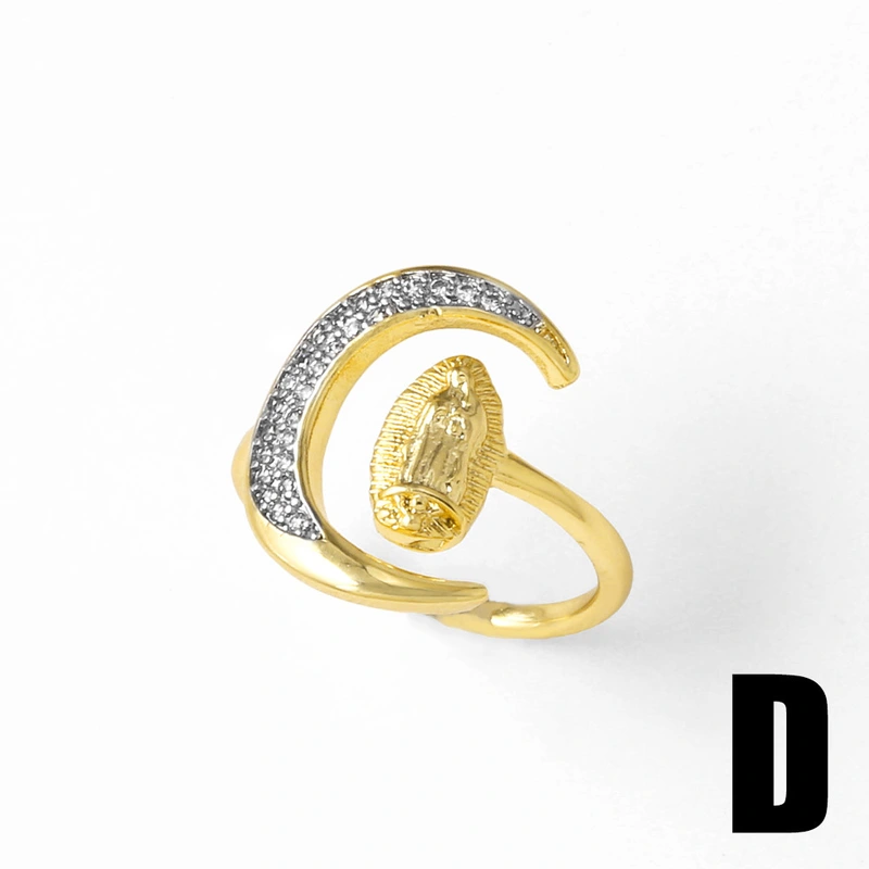 AS jewelry hot selling love butterfly ring female real gold plated full zircon open ring rih63