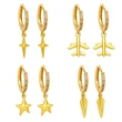 2023 trendy fairy temperament star star earrings female personality niche simple small earrings era308