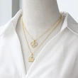 AS jewelry European and American new love heart necklace female gold-plated full zirconium Mickey head clavicle chain nky13