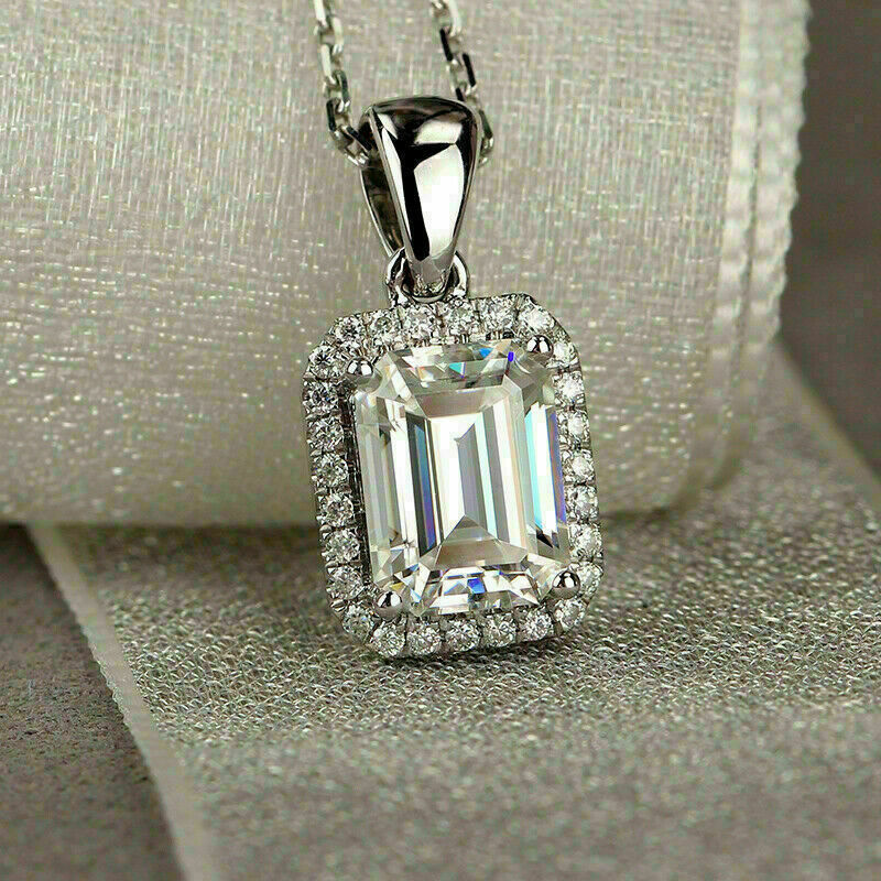 European and American new style rectangular Radiant fashion OL cut crystal necklace engagement jewelry
