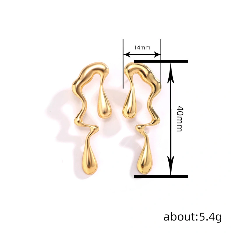 Live creative exaggerated personality earrings female punk niche Internet celebrity style accessories punk hot selling