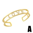 Clearance European and American jewelry micro-inlaid zircon color heart bracelet letter LOVE open bracelet brc76