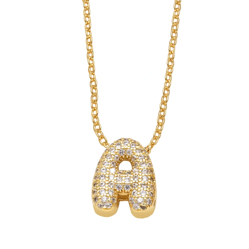 AS jewelry Europe and the United States hot selling full zircon 26 English letters necklace clavicle chain nkb596necklace